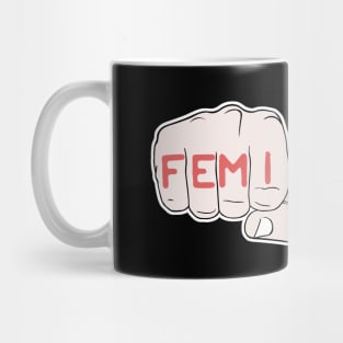 Feminist Tattoo Knuckles Mug
